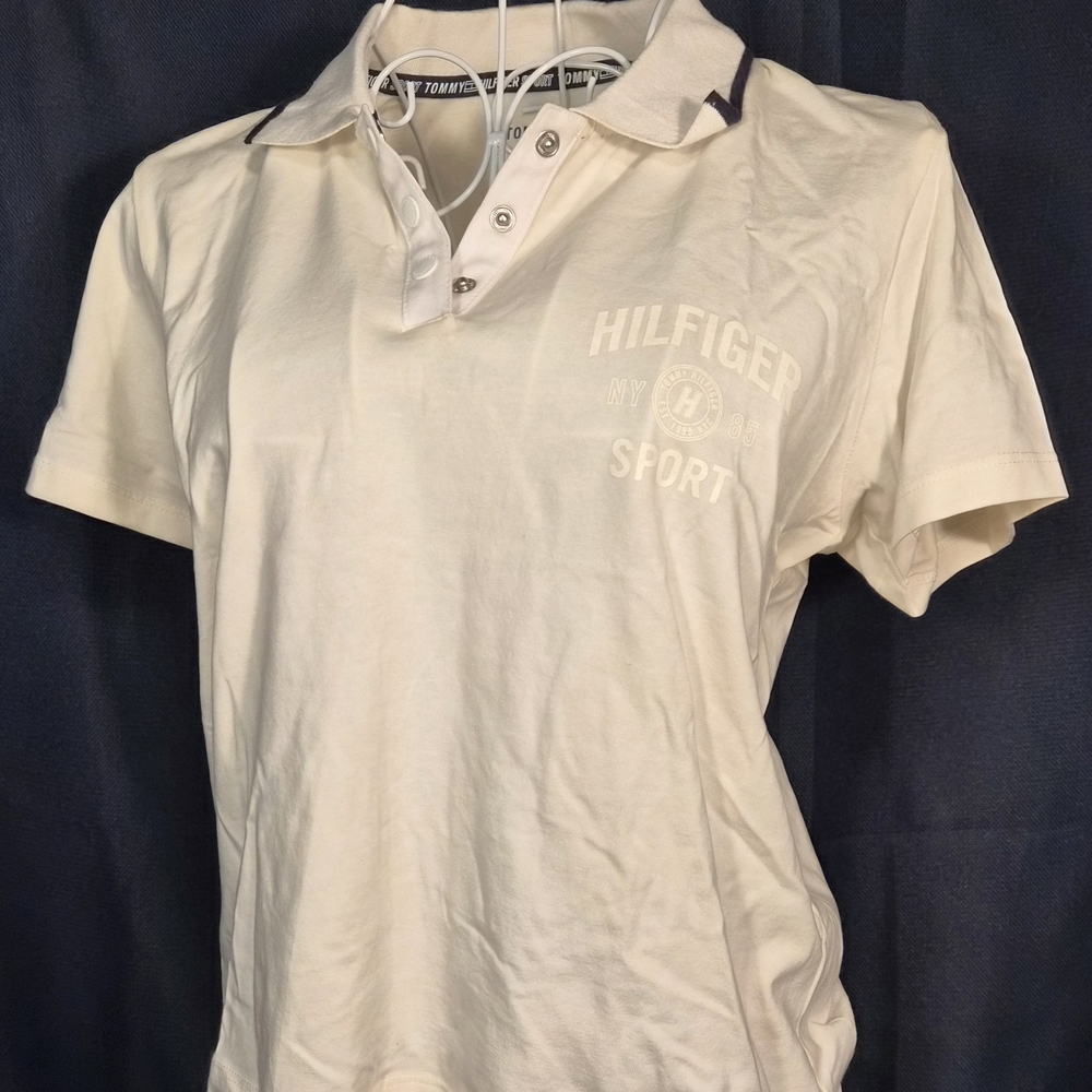 Tommy Hilfiger Cream Polo Shirt - Picture 3 of 4